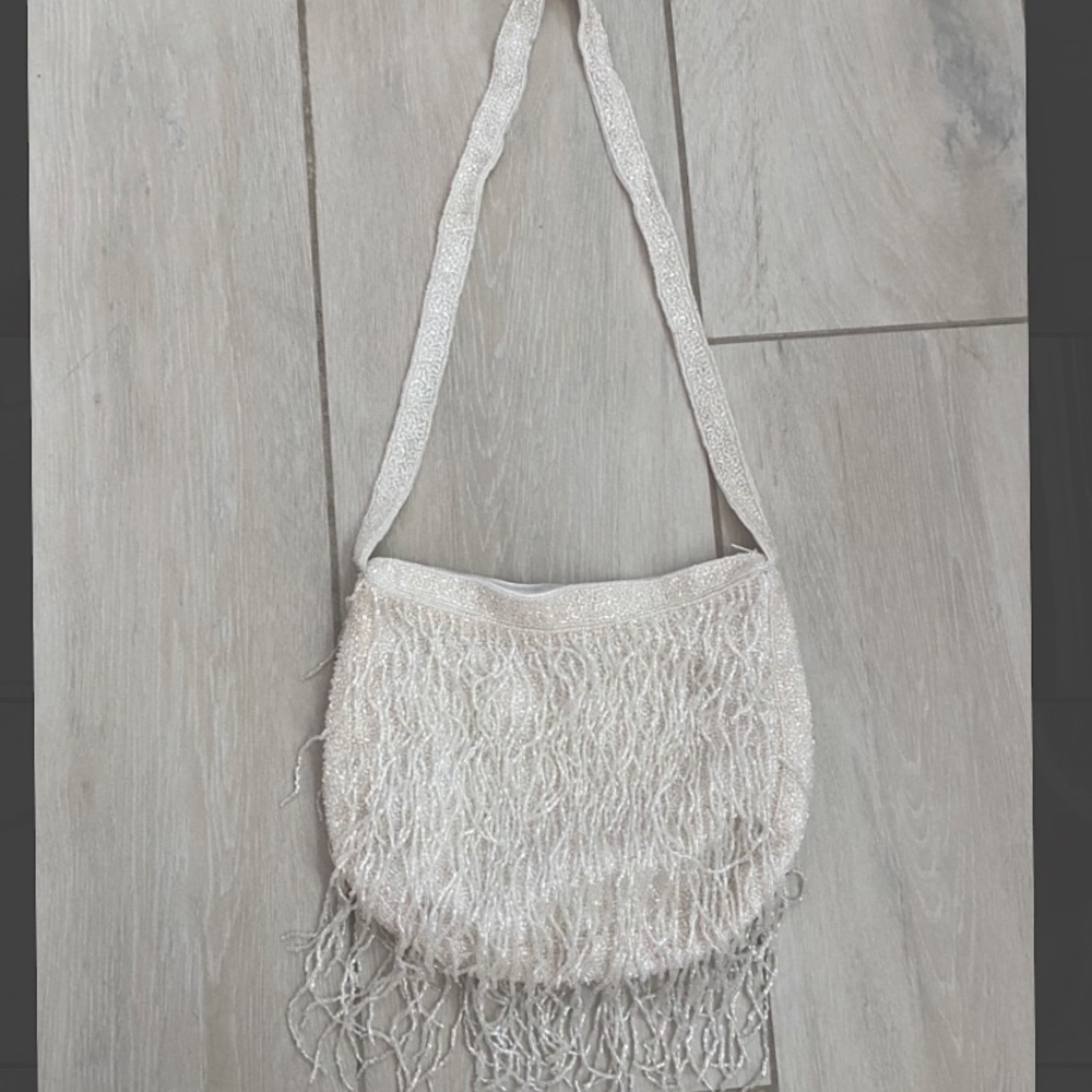 Paola Zambony couture HAND-BEADED TASSEL PURSE